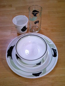 Corelle Black Orchid Dinnerware set